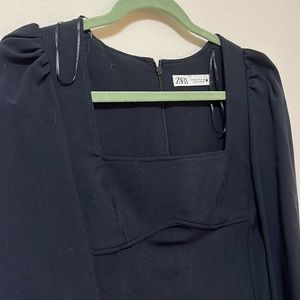 Zara puff sleeve top with corset detailing